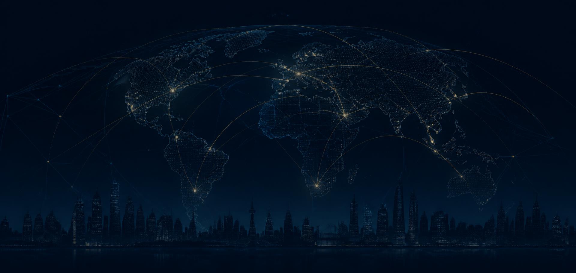 World map illustrating the international markets Nexvora serves