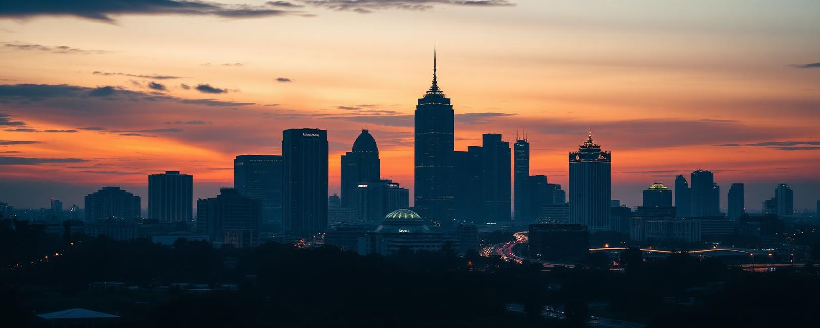 India business district skyline