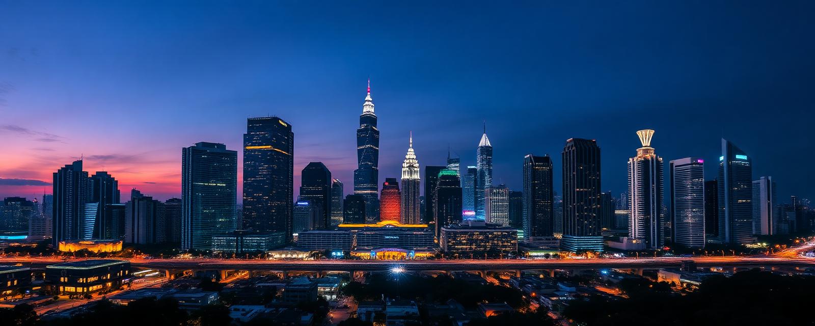 Philippines business district skyline